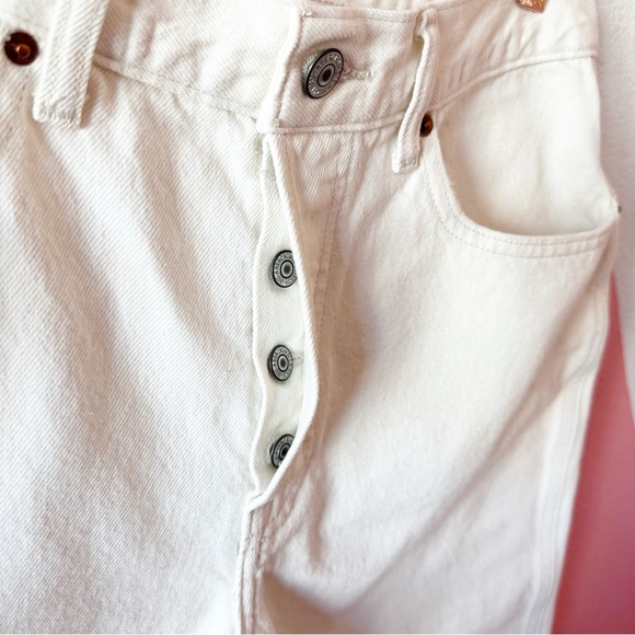 Abercrombie & Fitch White High Rise Vintage Straight Jeans 28 - Picture 5 of 7